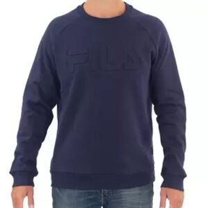 FILA Men's Thomas Crew Sweater Navy Embossed